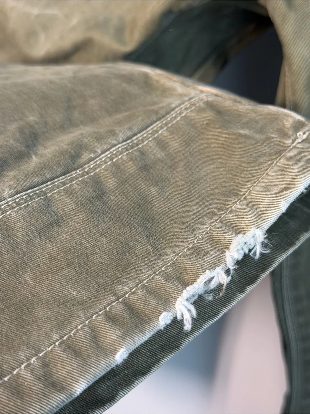 KÜHL RYDR Vintage Patina Pants Olive Green Canvas Workwear Hiking 36x32